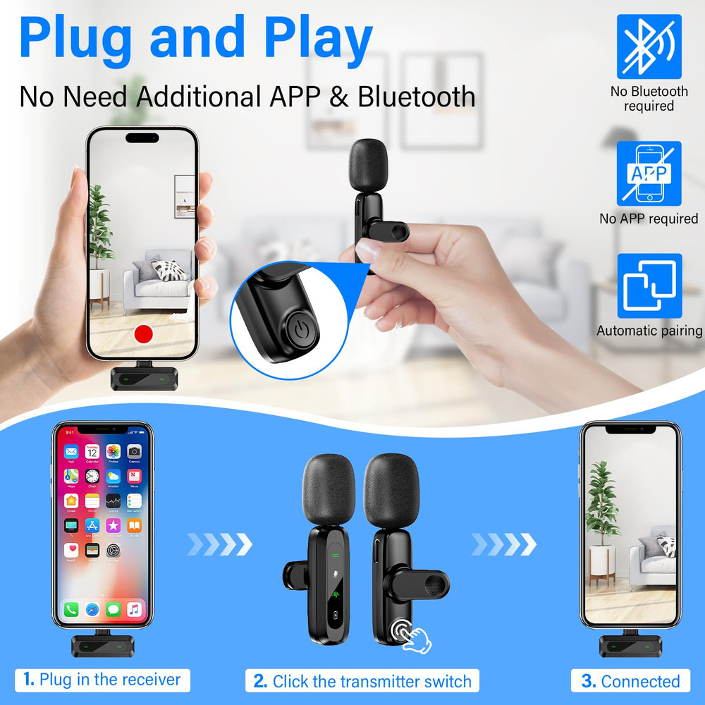 LIUWID Wireless Lavalier Microphone