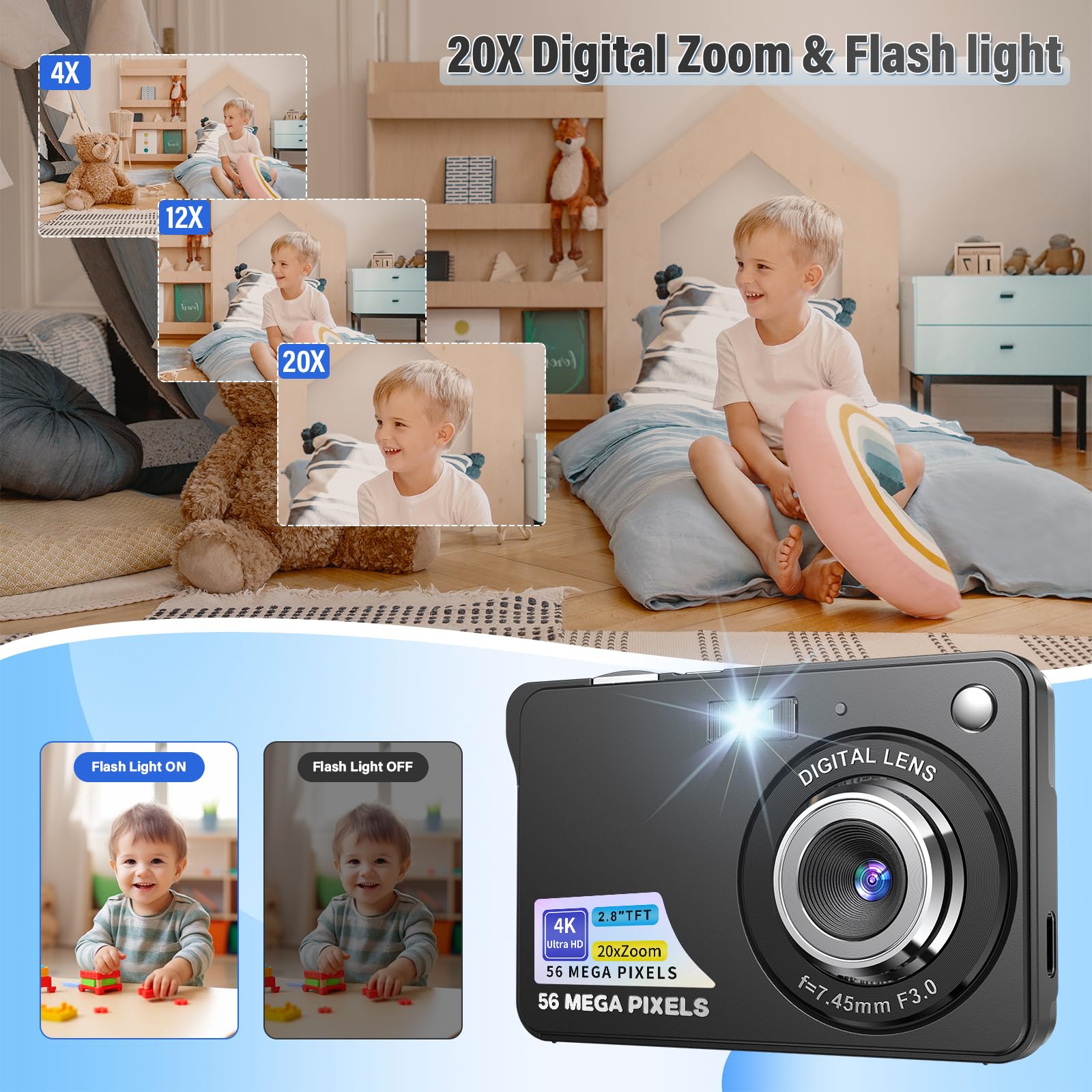 FAYIBUY 4K Digital Camera