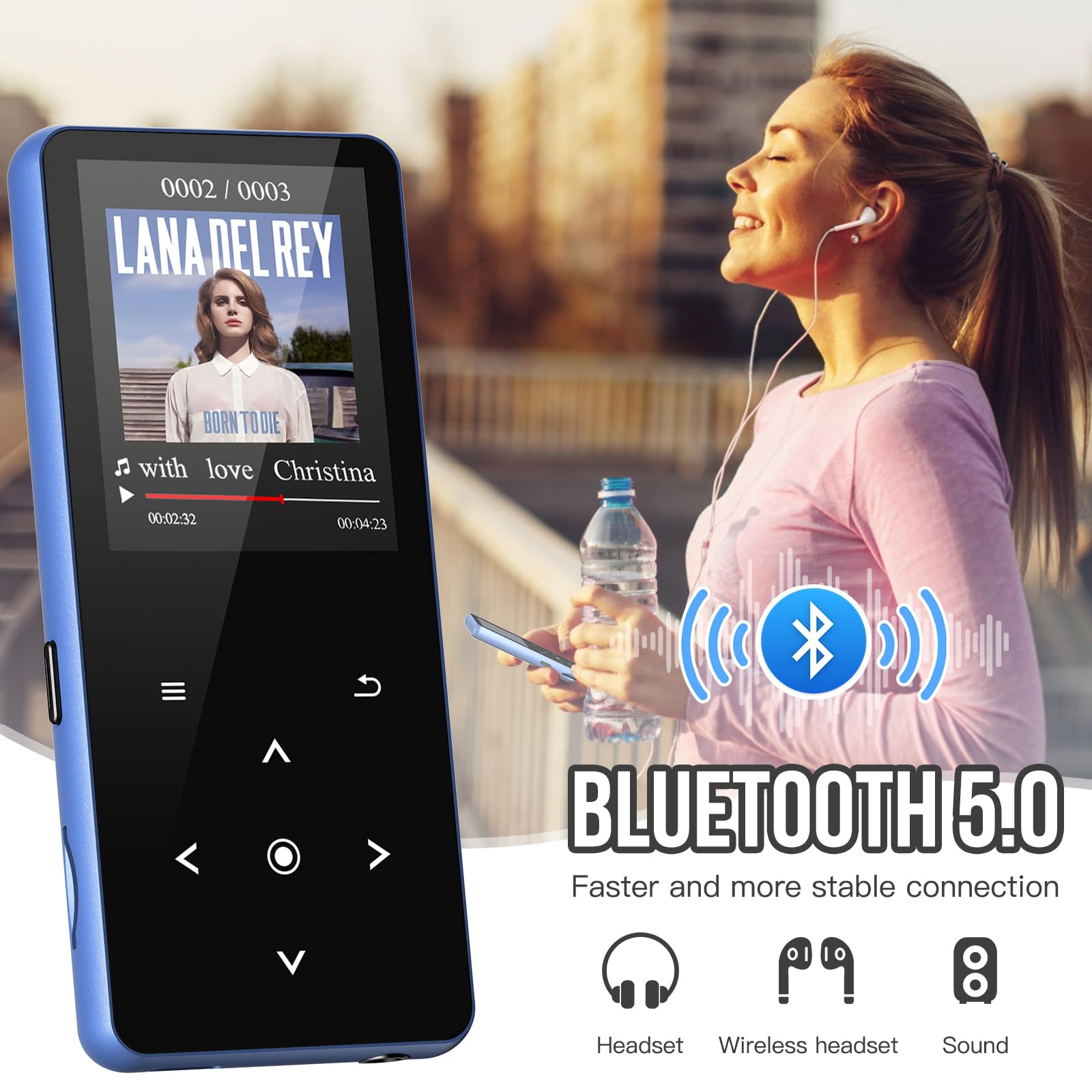 LIUWID 32GB MP3 Player Bluetooth 5.0