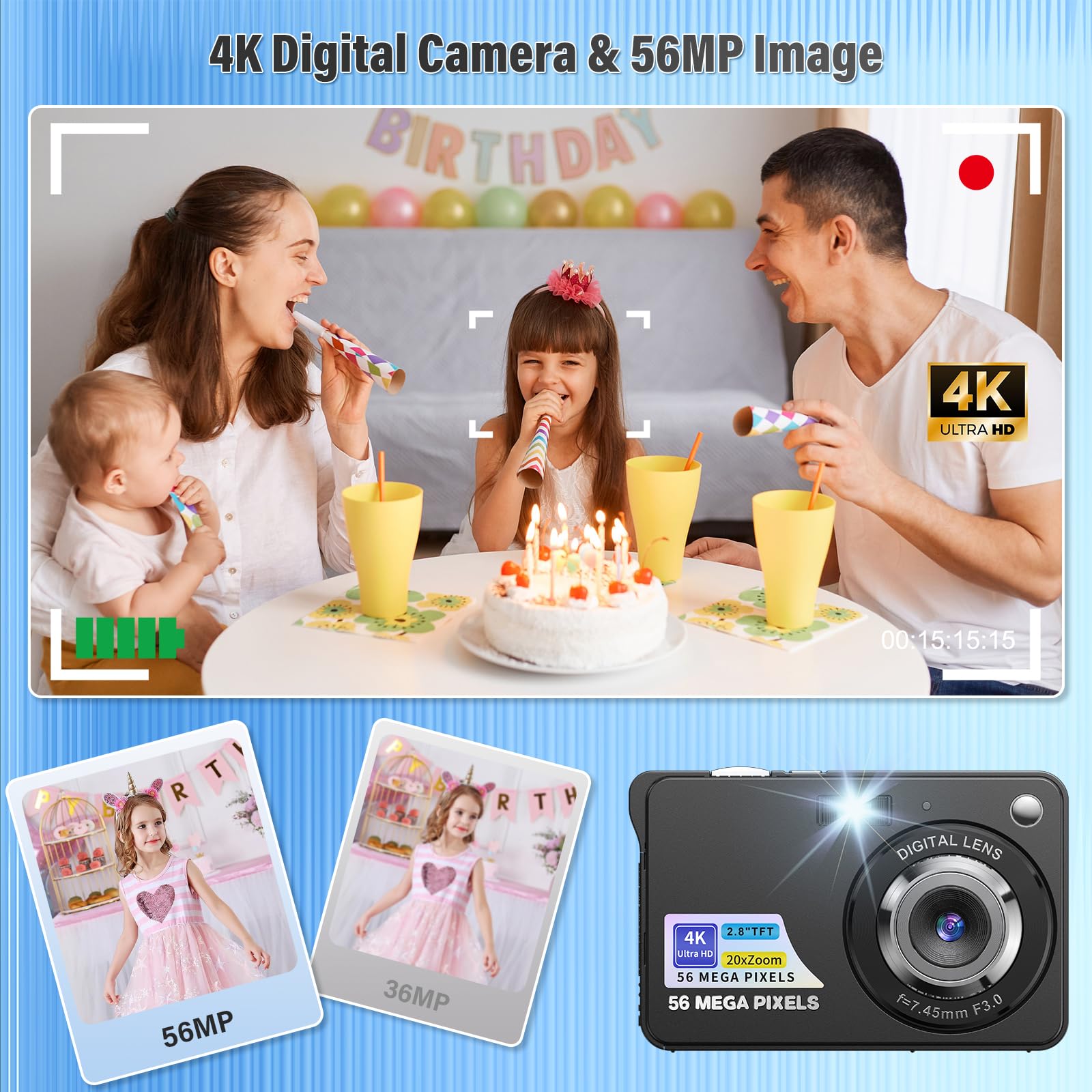 FAYIBUY 4K Digital Camera